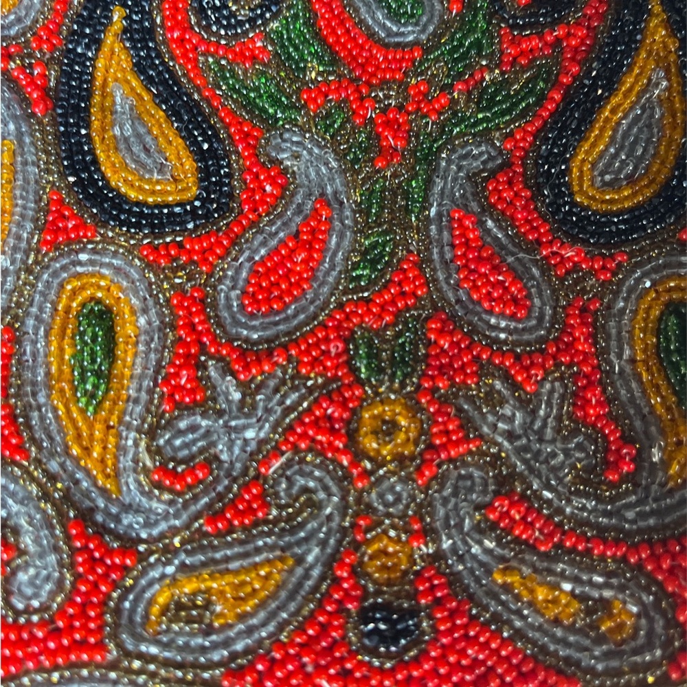 Vintage Paisley, all hand beaded purse - Picture 11 of 11